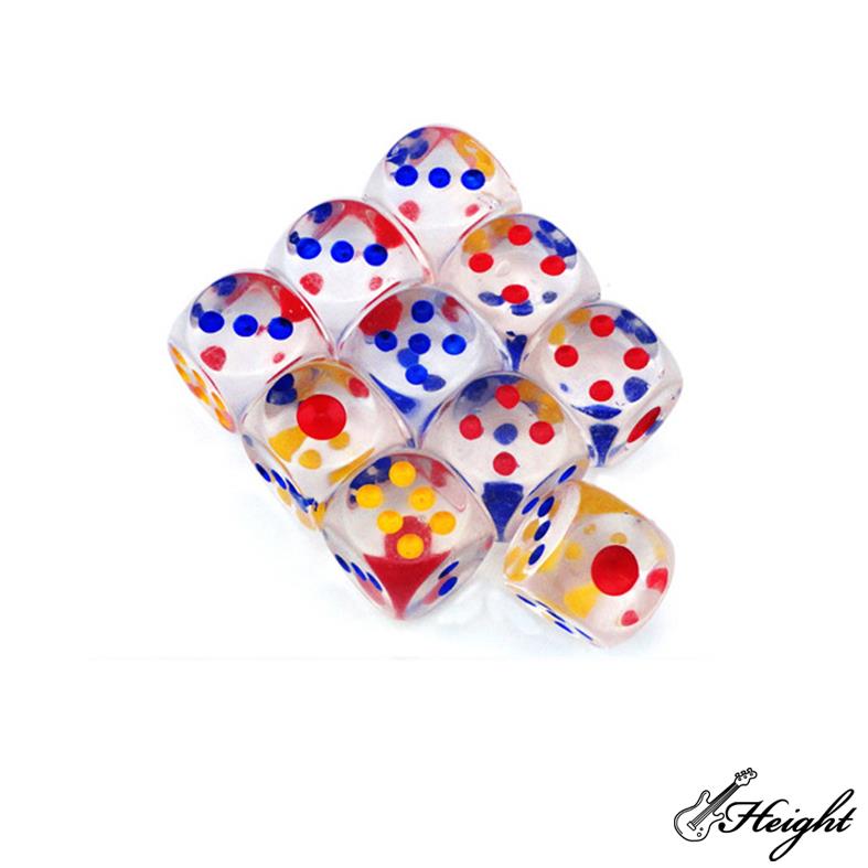 HTDC07 transparent board game dice 16mm 2