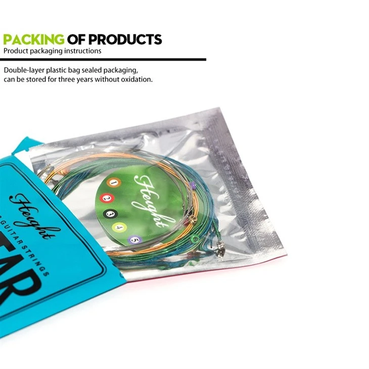RX15-C Colorful Electric Guitar Strings - Silver-Plated Winding, Multifil Nylon Core, Anti-Rust Coating