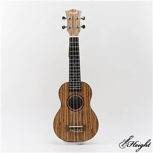 Korkeus Sopraano Ukulele 21 tuumaa seeprapuulla