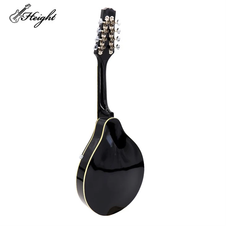 HTMD03-BK Solid Spruce Wood 6 Strings Mandolin